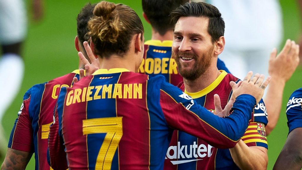 Không còn Messi và Griezmann, CLB Barca mất một nửa số bàn thắng