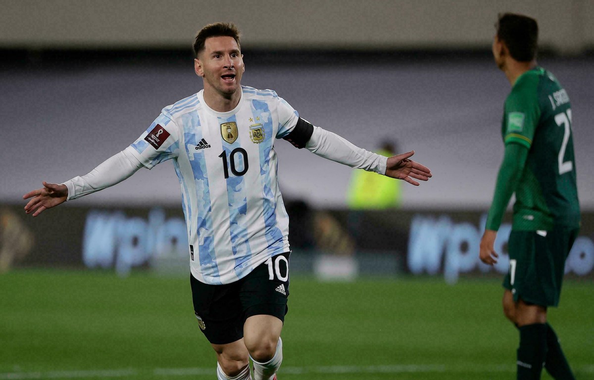 Lionel Messi trong màu áo Argentina